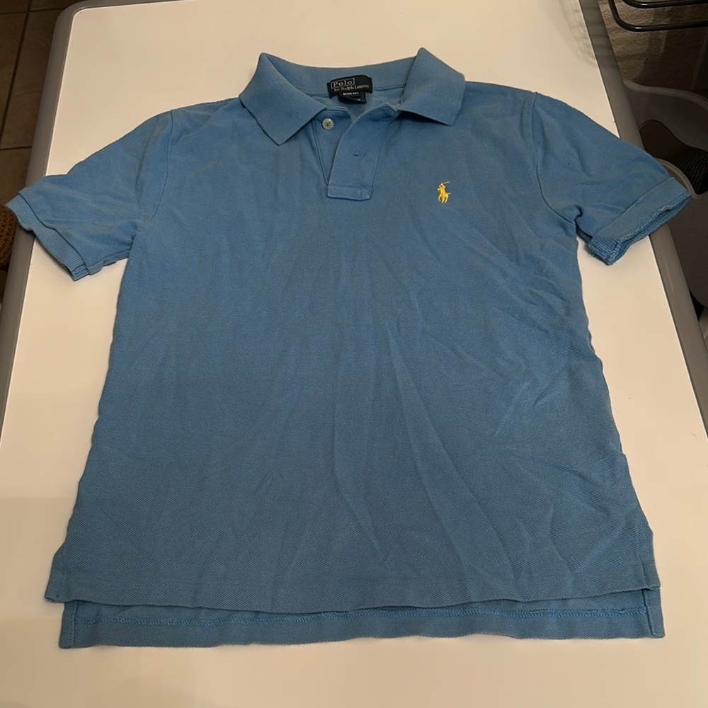 Polo by Ralph Lauren Blue and Yellow Classic Polo Shirt